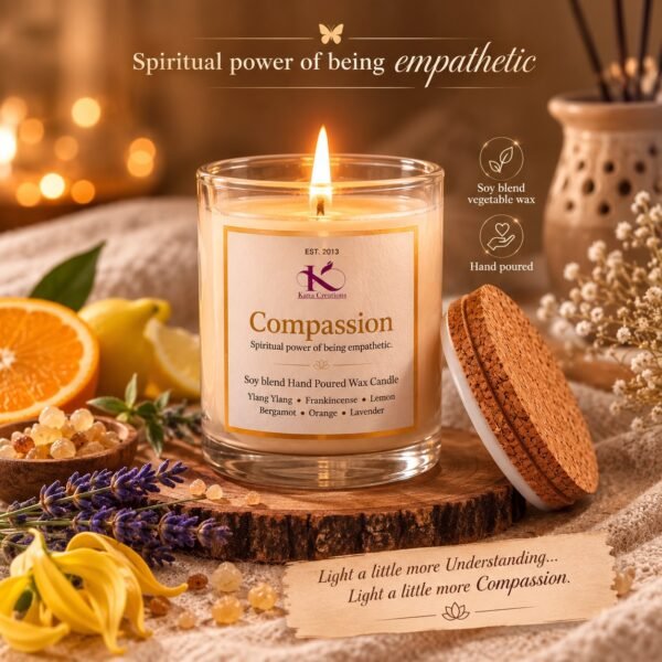 Compassion Intention Healing candle Kana Creations.