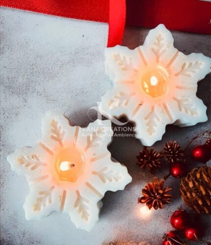 Sparkling Snowflake soy candle_kanacreations