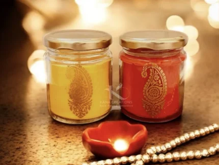 Gift Box of Paisley Soy Candles_kanacreations