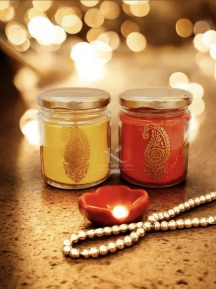 Gift Box of Paisley Soy Candles_kanacreations