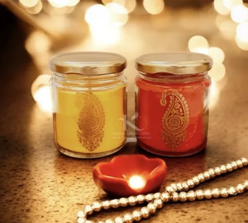 Gift Box of Paisley Soy Candles_kanacreations