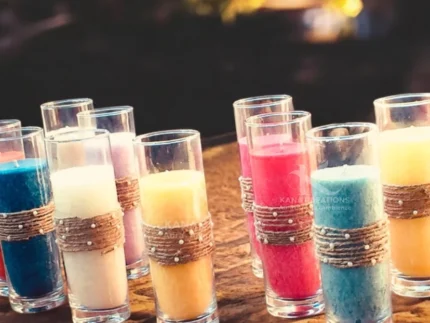 Long Glass jute Soy candle_kanacreations