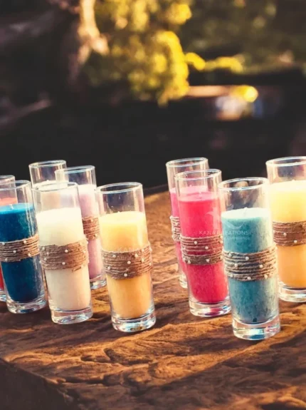 Long Glass jute Soy candle_kanacreations