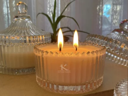 Vanilla crystal soy candle_kanacreations