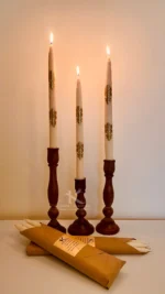 Wooden candle stands_kanacreations