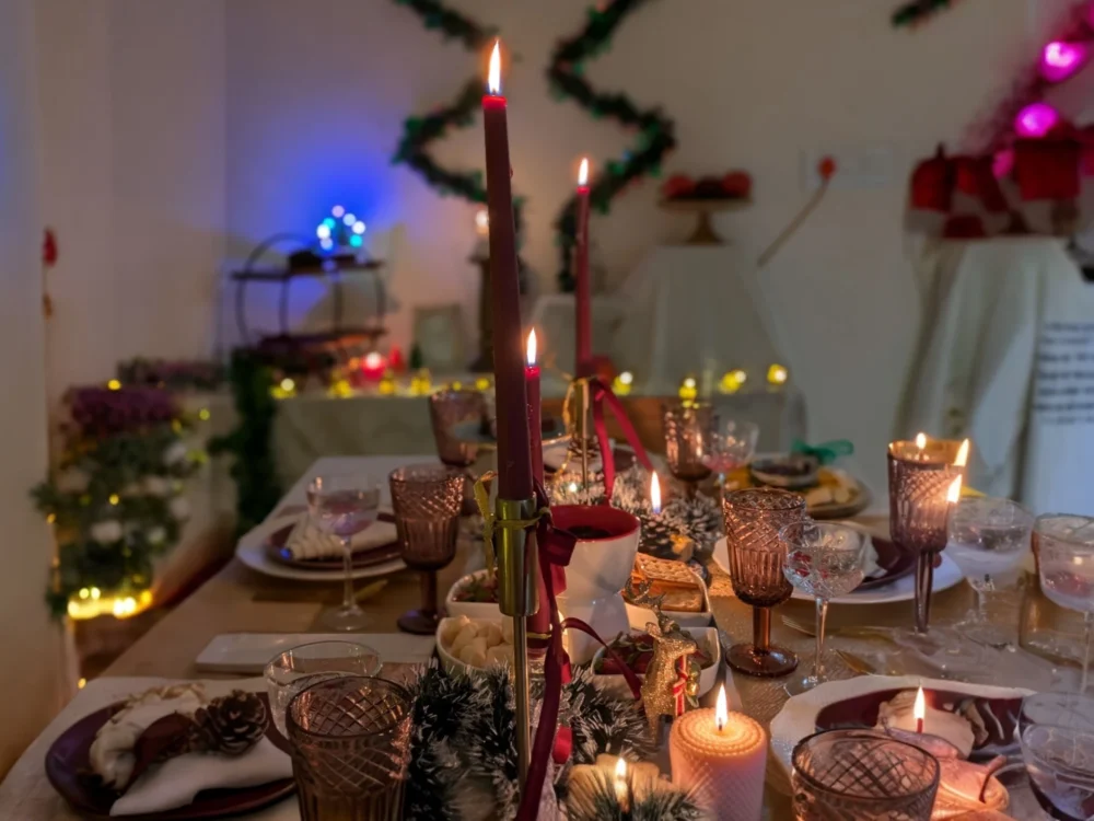 Christmas taper candles_kanacreations