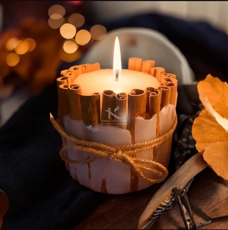 Cinnamon Sticks Christmas candle_kanacreations