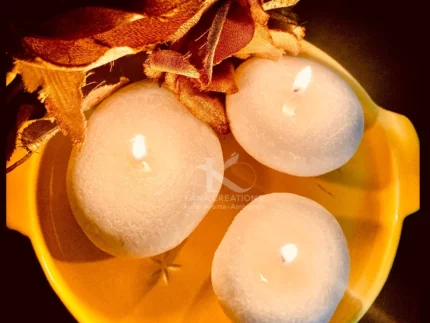 Nature on platter soy candles_kanacreations