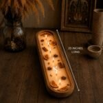 6 wick long wooden candle for dinning table | Kana Creations.