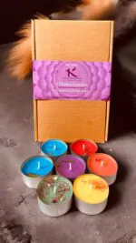 Chakra healing Soy tlight candles_kanacreations