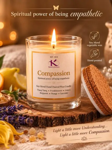Compassion Intention Healing candle Kana Creations.