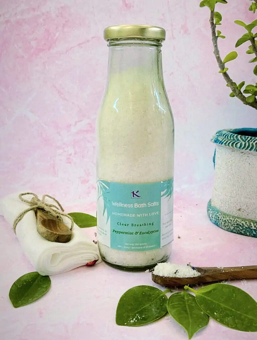 Peppermint & Eucalyptus epsom Bath Salts_kanacreations Peppermint & Eucalyptus epsom Bath Salts_kanacreations
