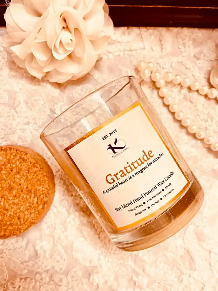 Gratitude Intention Healing Soy candle_Kanacreations