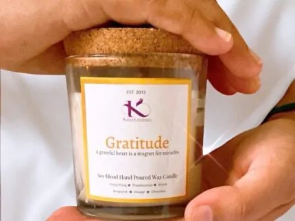 Gratitude Intention Healing Soy candle_Kanacreations