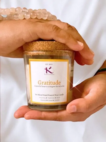 Gratitude Intention Healing Soy candle_Kanacreations