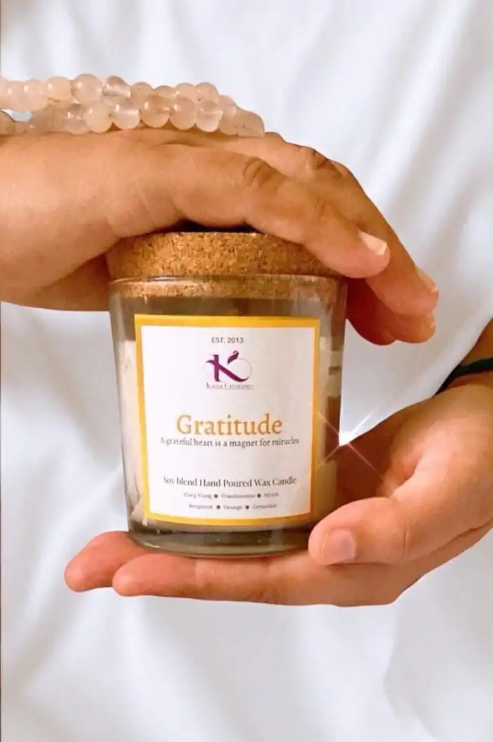 Gratitude Intention Healing Soy candle_Kanacreations