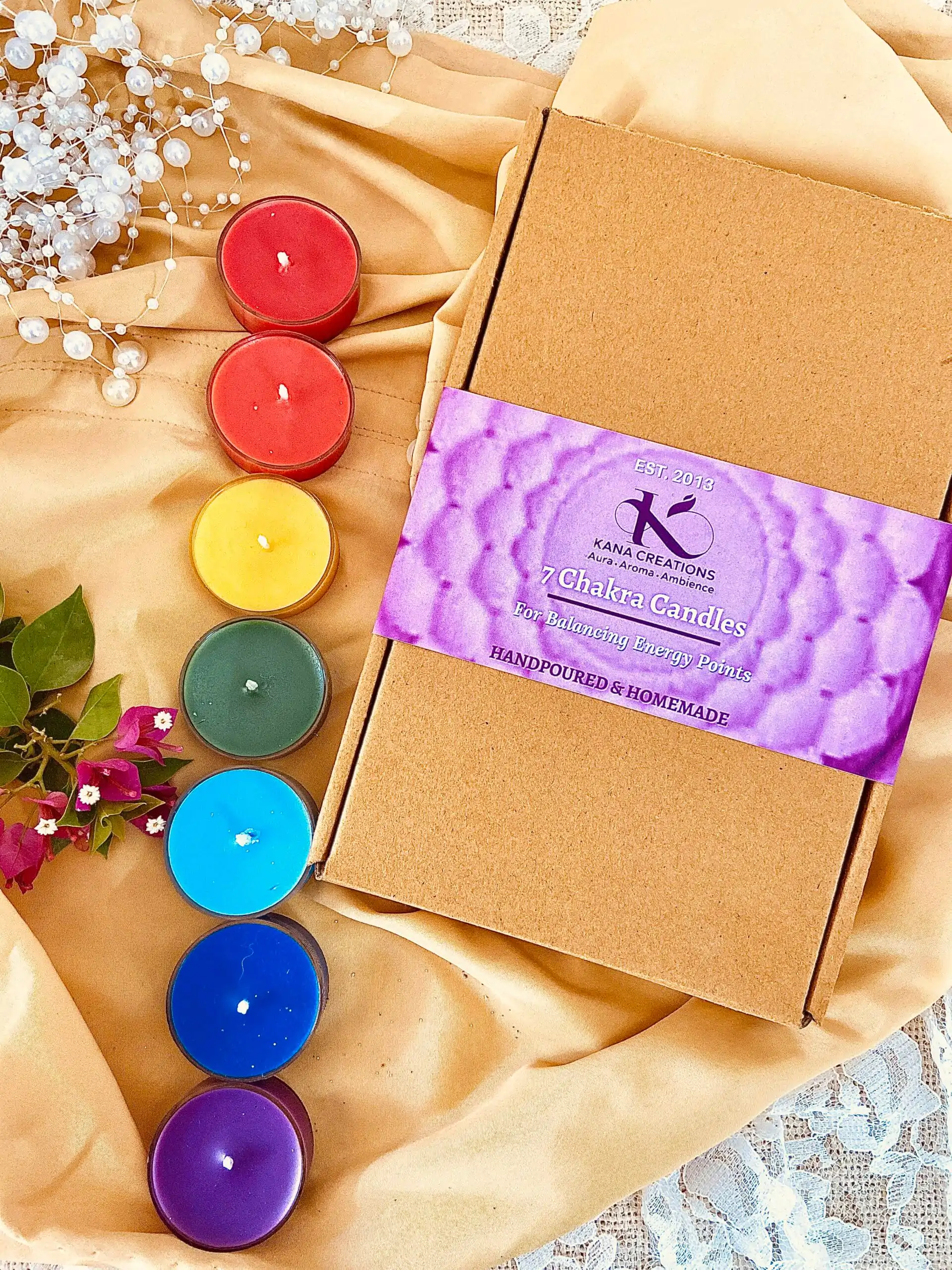 Chakra healing Soy tlight candles_kanacreations Chakra healing Soy tlight candles_kanacreations