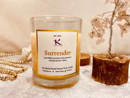 Surrender Intention Healing Soy candle_Kanacreations