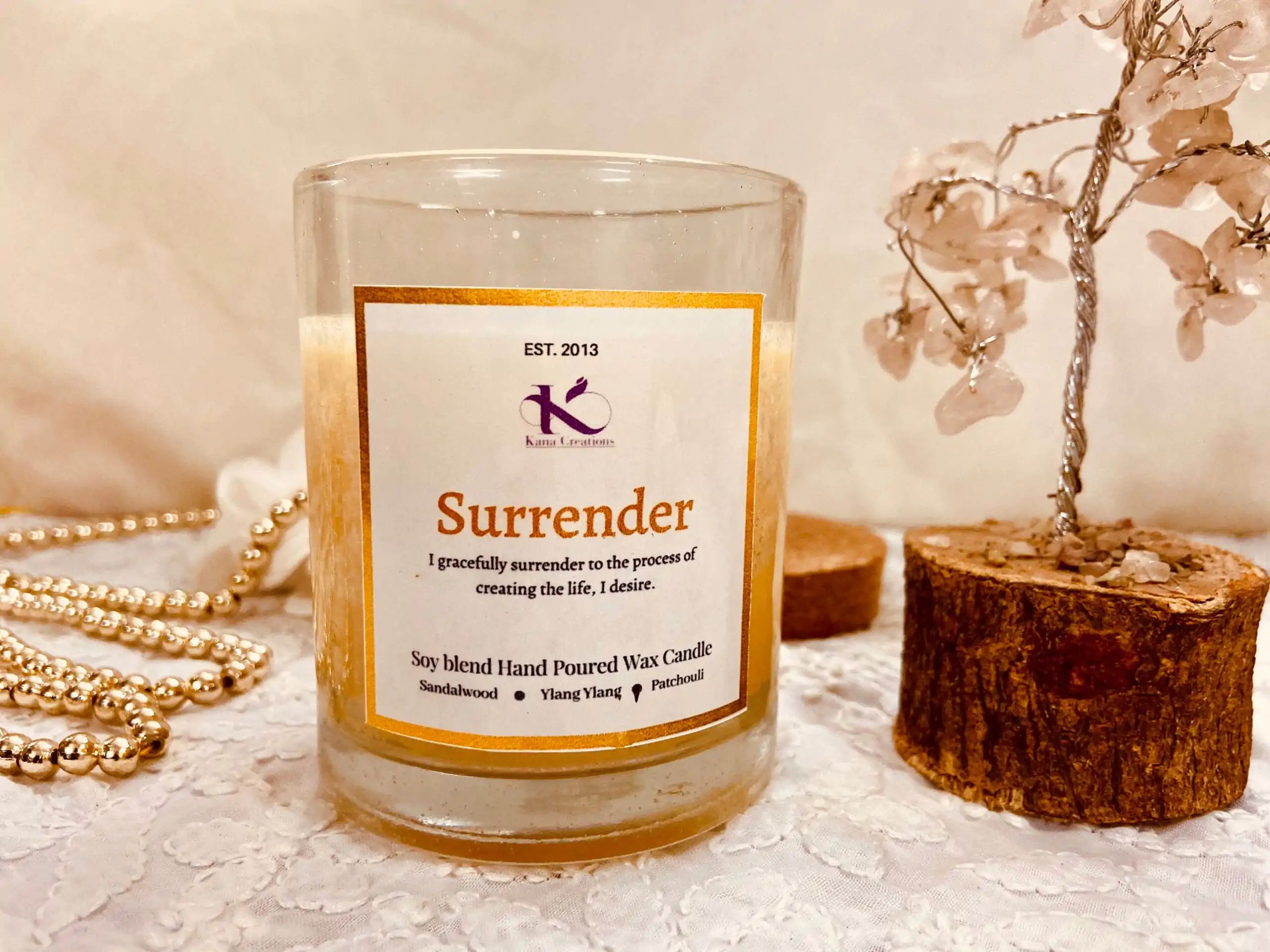 Surrender Intention Healing Soy candle_Kanacreations Surrender Intention Healing Soy candle_Kanacreations