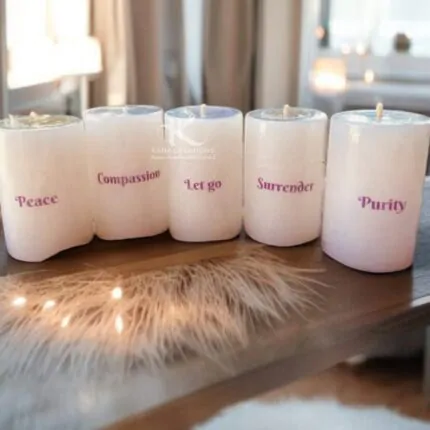 Intention Healing Pillar healing soy candle_kanacreations