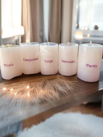 Intention Healing Pillar healing soy candle_kanacreations
