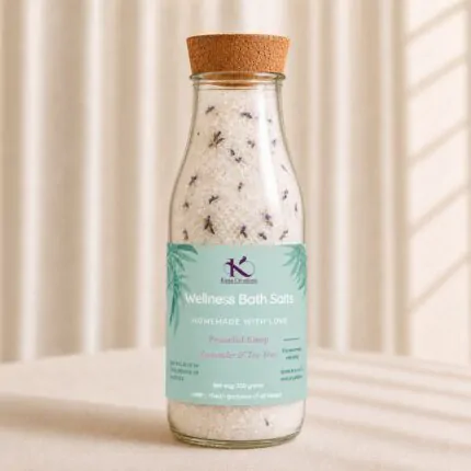 Lavender & Tea tree bath salt kana creations front