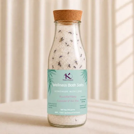 Lavender & Tea tree bath salt kana creations front