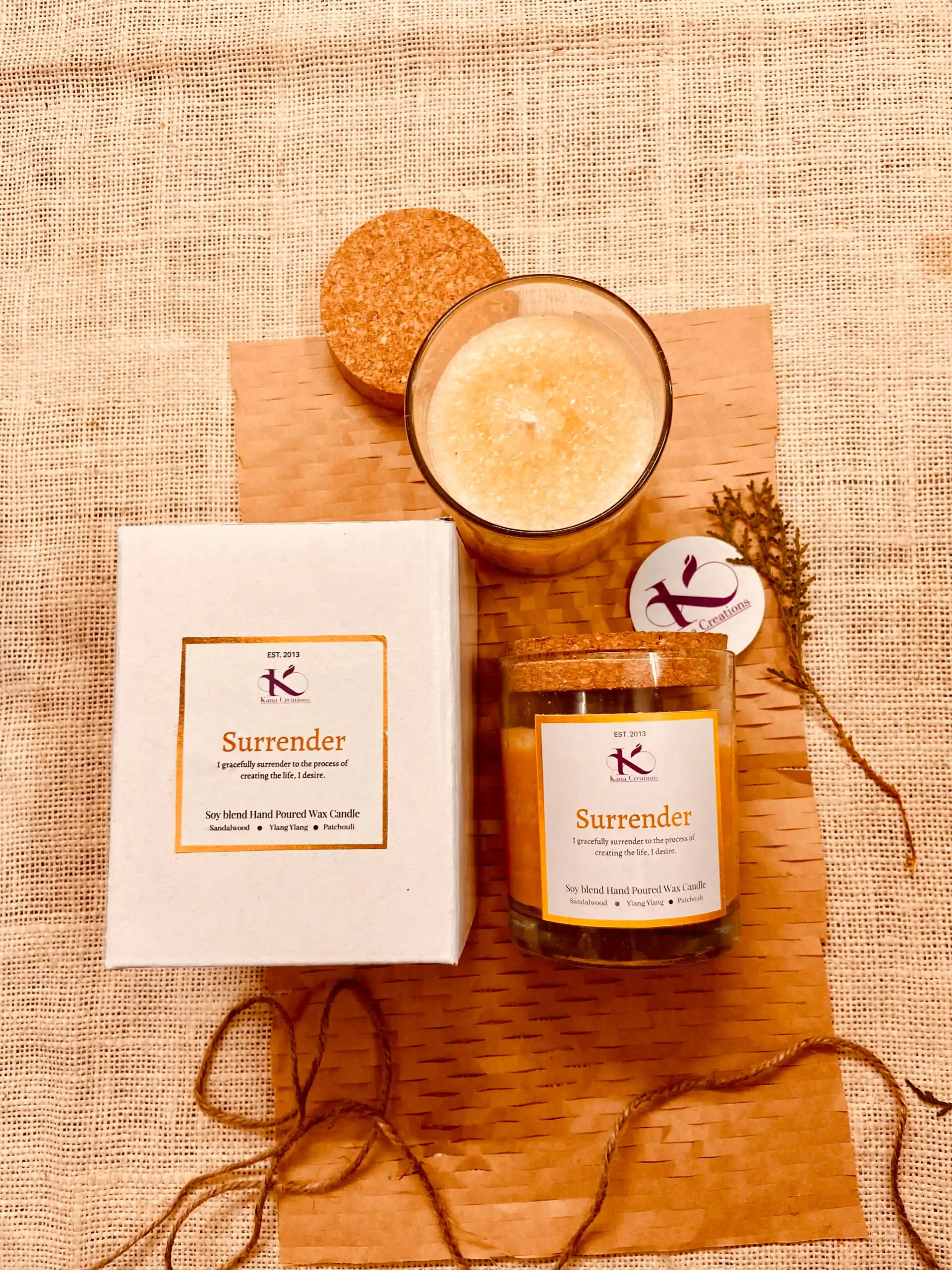 Surrender Intention Healing Soy Candle_kanacreations
