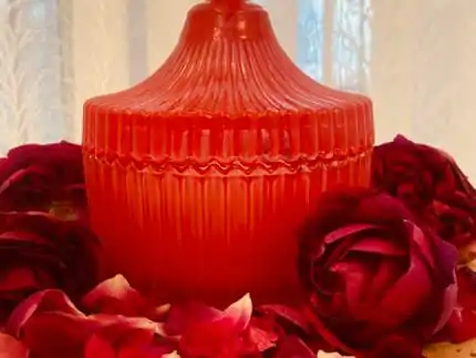 Valentine Gift_Red rose bouquet soy candle_Kanacreations
