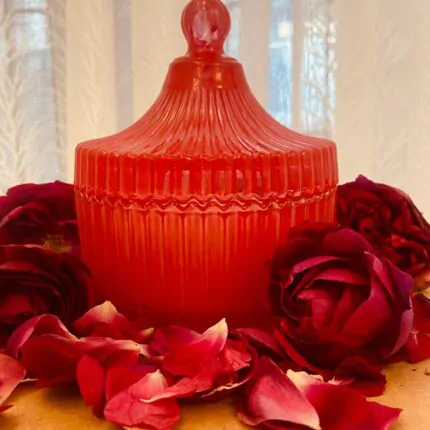 Valentine Gift_Red rose bouquet soy candle_Kanacreations