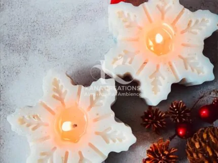 Sparkling Snowflake soy candle_kanacreations
