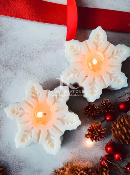Sparkling Snowflake soy candle_kanacreations