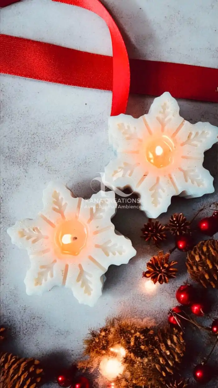 Sparkling Snowflake soy candle_kanacreations