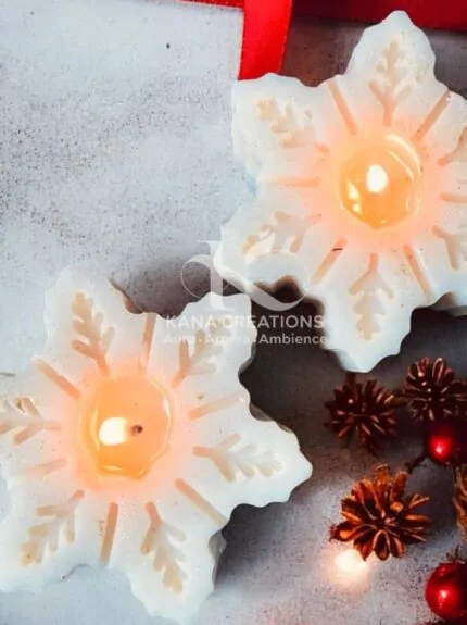 Sparkling Snowflake soy candle_kanacreations