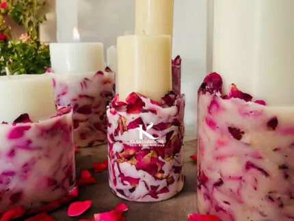Fresh rose petal soy candles_kanacreations