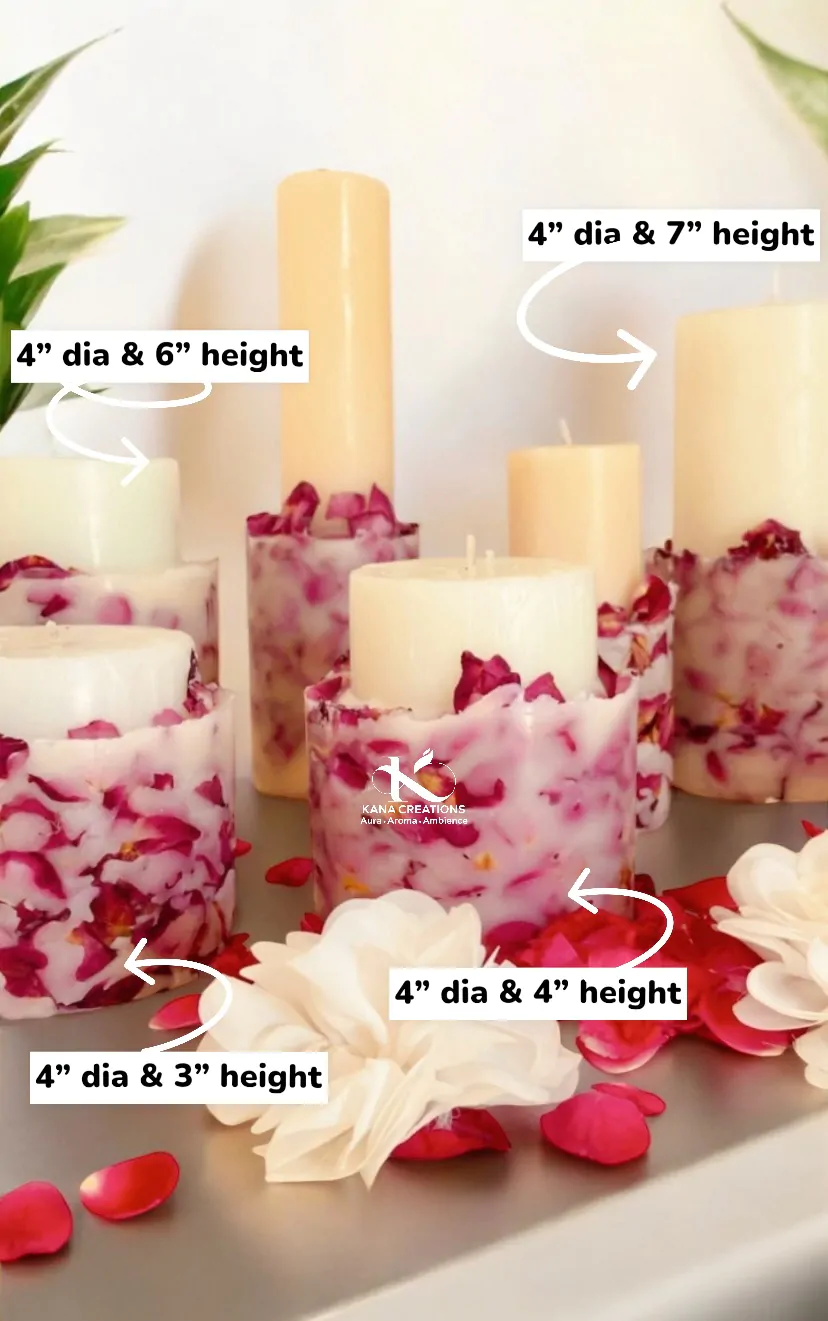 Fresh rose petal soy candles_kanacreations Fresh rose petal soy candles_kanacreations