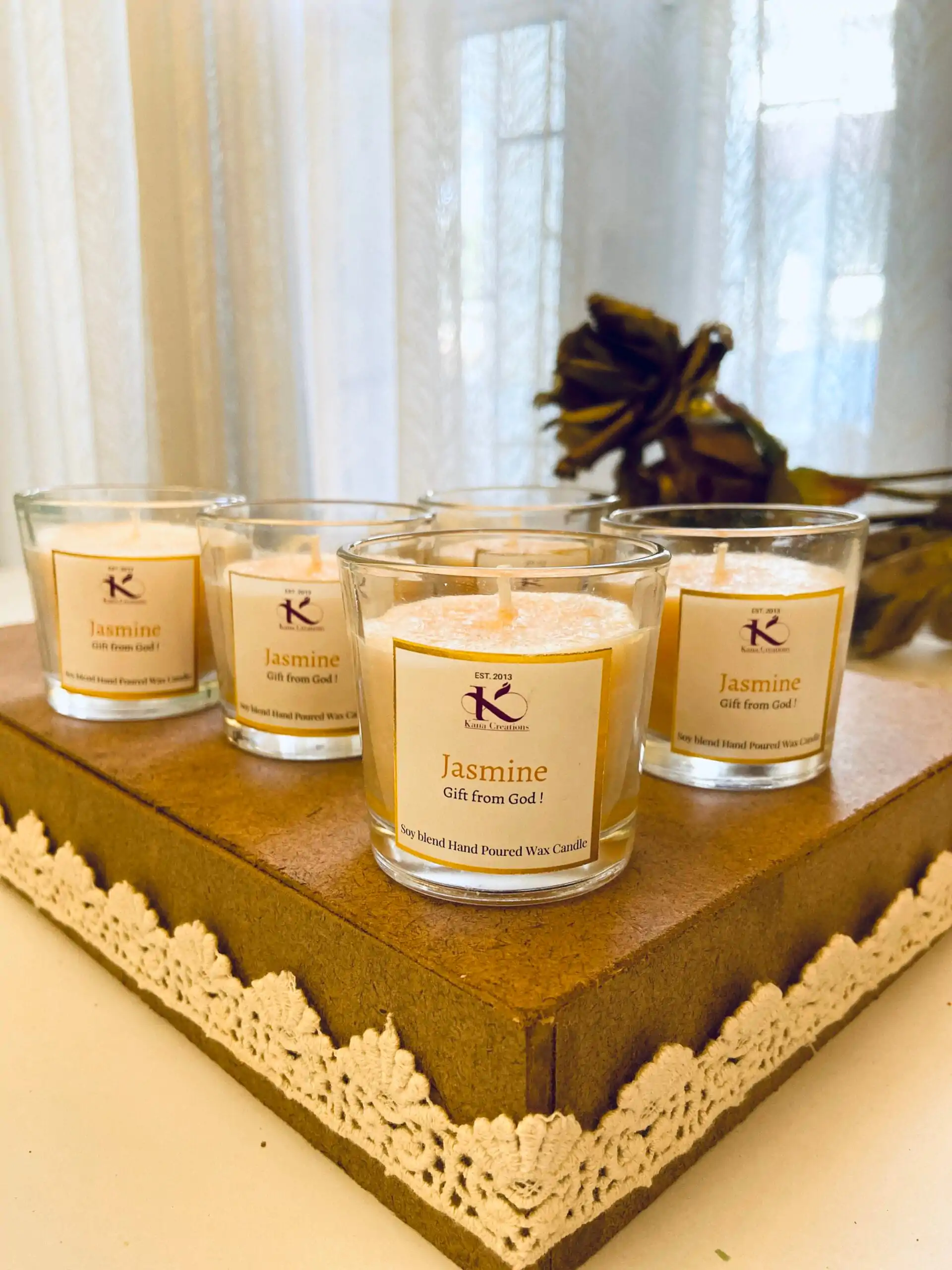 Jasmine_daily scented soy candle_kanacreations Jasmine_daily scented soy candle_kanacreations