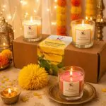 3 candles budget gift box Mogra jasmine Rose Kana Creations