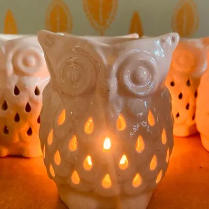 Owl T Light Ceramic Diffuser_kanacreations