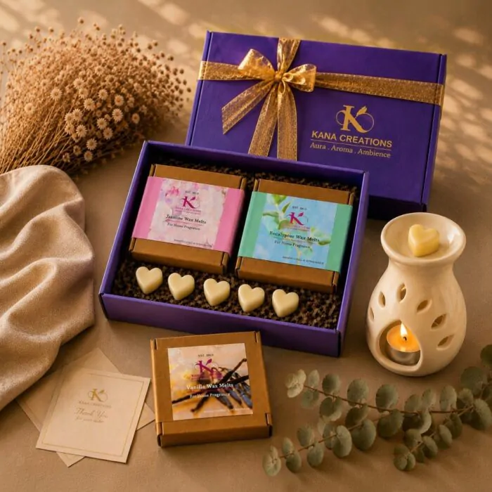 Matki T-light diffuser + Soy Wax melts gift box | Kana Creations.