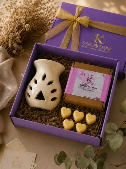 Matki T-light diffuser + Soy Wax melts gift box | Kana Creations