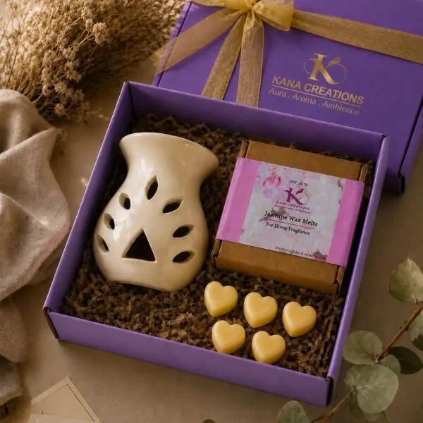 Matki T-light diffuser + Soy Wax melts gift box | Kana Creations