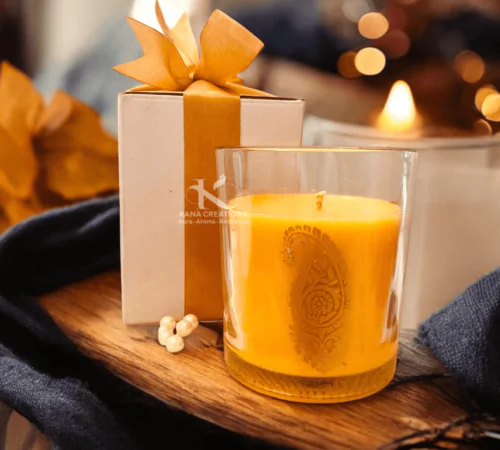Mogra Ambi Motif Soy Candle_Kanacreations