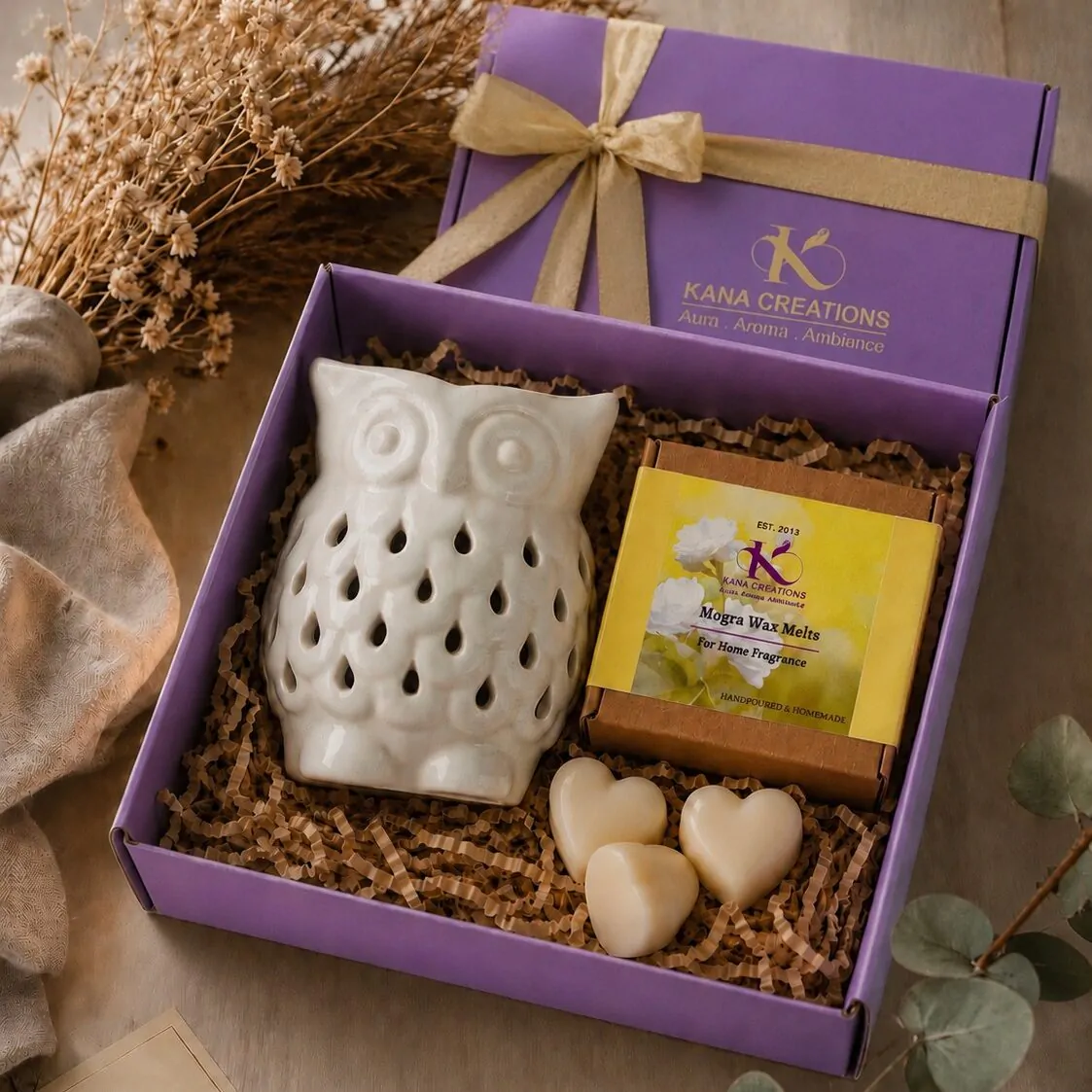 Owl tlight diffuser and soy wax melts | Kana Creations