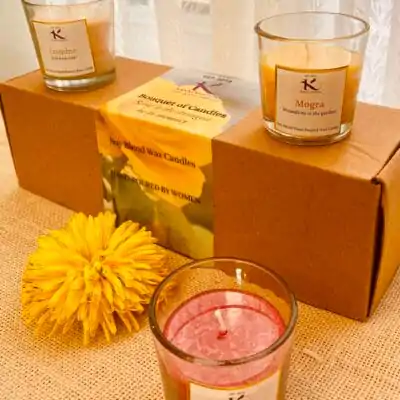 Bouquet of Soy candles_Kanacreations