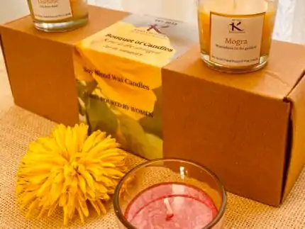 Bouquet of Soy candles_Kanacreations