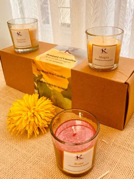 Bouquet of Soy candles_Kanacreations