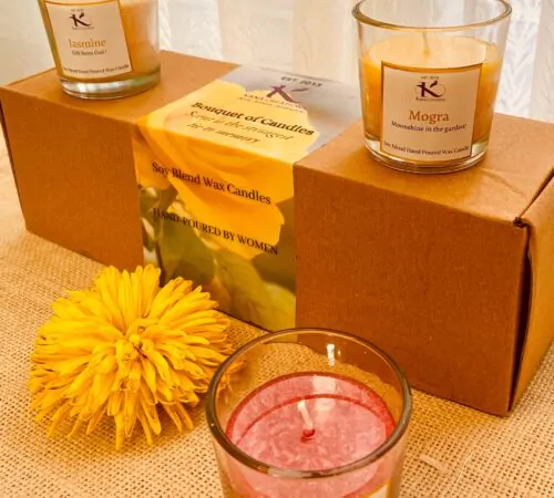 Bouquet of Soy candles_Kanacreations