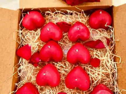 Rose Heart Candles