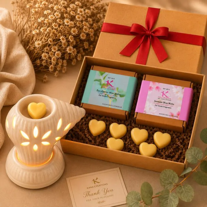 Shankh Electric Diffuser + Soy Wax melts gift box | Kana Creations
